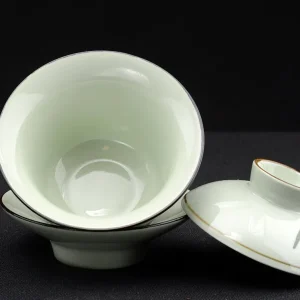 Gaiwan bambù in porcellana accessorio per il tè