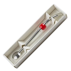 Bombilla Bomba Set rosso accessorio per Yerba Mate