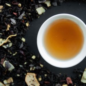 Tè nero aromatizzato con cocco, cioccolato e fave di cacao
