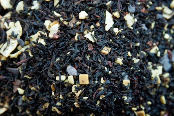 Tè nero aromatizzato con cocco, cioccolato e fave di cacao