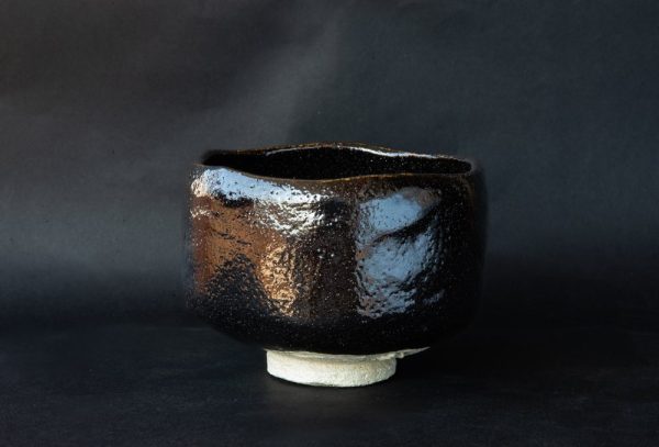 Chawan artigianale Waraku Kawasaki, chawan KURO RAKU