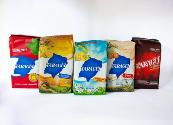 Selezione 5 Yerba Mate TARAGUI SABORIZADA, AROMATIZZATA Taragui Tradicional, Taragui Maracuya Tropical, Taragui Energia, Taragui Citricos del litoral, Taragui Naramnja del oriente-6