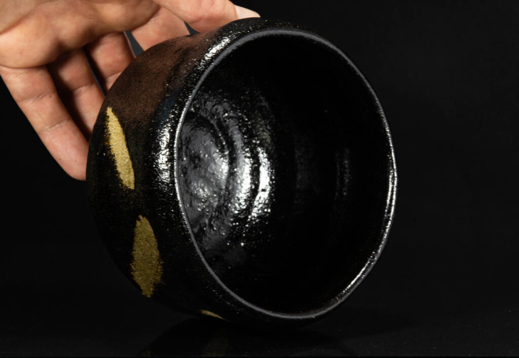 Keiraku Ito Kuro Raku Chawan raku ware japanese handmade ceramic-25
