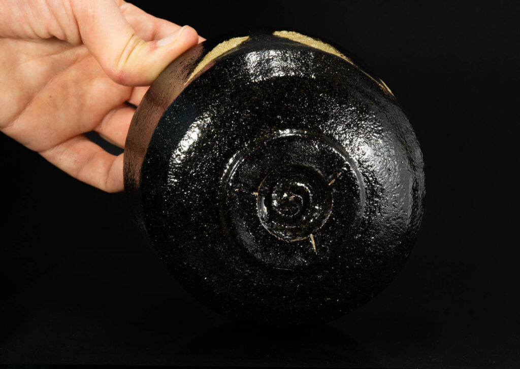 Keiraku Ito Kuro Raku Chawan raku ware japanese handmade ceramic-25